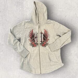 Harley Davidson Grey Crystal River Zip Up Jacket Size XL